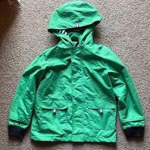 Vibrant Green Kids' Raincoat with Hood